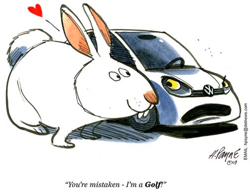 1215CARtoonGolfRabbit